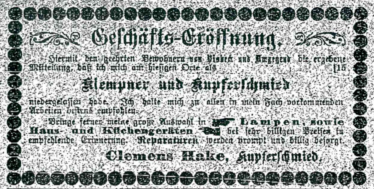 Alte Zeitungsanzeige - Sanitär- und Heizungstechnik Hans Hake Alte Zeitungsanzeige - Sanitär- und Heizungstechnik Hans Hake